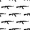 Weapons silhouettes on white. Seamless pattern. Vector EPS10.