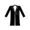 Wear Coat Black Icon,Vector Illustration, Isolated On White Background Label. EPS10