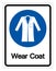 Wear Coat Symbol Sign,Vector Illustration, Isolated On White Background Label. EPS10