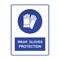 Wear gloves protection sign