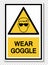 Wear Goggle Symbol Sign Isolate on White Background,Vector Illustration EPS.10