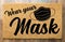 Wear Your Mask Welcome Door Mat on Wood Floor