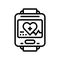 wearable medical device biomedical line icon vector illustration