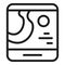 Wearable tracker icon, outline style