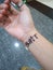 Wearing temporary tattoo