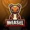 Weasel esport logo mascot design