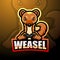Weasel esport logo mascot design