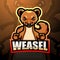 Weasel esport logo mascot design