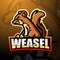 Weasel esport logo mascot design