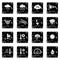 Weater icons set grunge vector