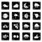 Weater icons set grunge vector