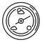 Weather barometer icon, outline style