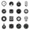 Weather barometer icons set, simple style