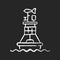 Weather buoy chalk white icon on black background