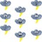 Weather cartoon flash cloud set 007