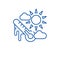 Weather climate line icon concept. Weather climate flat  vector symbol, sign, outline illustration.