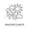 Weather climate vector line icon, linear concept, outline sign, symbol