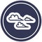 weather cloud circular icon