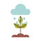 Weather cloud rainy isolated icon