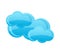 Weather cloud symbol blue color isolated