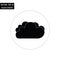 Weather - clouds black and white flat icon