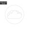 Weather - clouds thin line flat icon