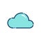 Weather cloudy icon outline