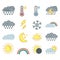 Weather Color Icons Set