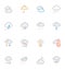 Weather Colored Outline Vector Icons 1