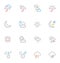 Weather Colored Outline Vector Icons 2