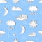 Weather concept seamless pattern