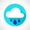 Weather downpour rain icon