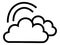 Weather Forecast App Icon for Clouds with Rainbow