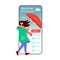 Weather forecast cartoon smartphone vector app screen