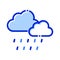 Weather, forecast, clouds, rain fully editable vector icon