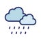 Weather, forecast, clouds, rain fully editable vector icon