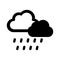 Weather, forecast, clouds, rain fully editable vector icon