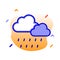 Weather, forecast, clouds, rain fully editable vector icon