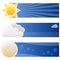 Weather Forecast Horizontal Banners