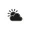 weather forecast icon, vector seasons clouds, cloudy weather
