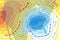 Weather forecast map of USA. Cold and warm fronts movement to America. Template of climate map for synoptic prediction