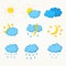 Weather hand drawn icon set