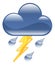 Weather icon clipart lightning thunder storm illus