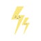 Weather icon of an group of angry thunders