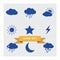 Weather icon set flat style.