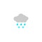 Weather icon, sleet at day. Vector illustration