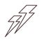 Weather lightning power stormy line icon style