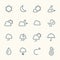 Weather line icons