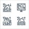 weather line icons. linear set. quality vector line set such as beach sunset, drought, monitor
