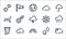weather line icons. linear set. quality vector line set such as night, rainbow, tornado, rain, wind, wind, snowflake, cloud,